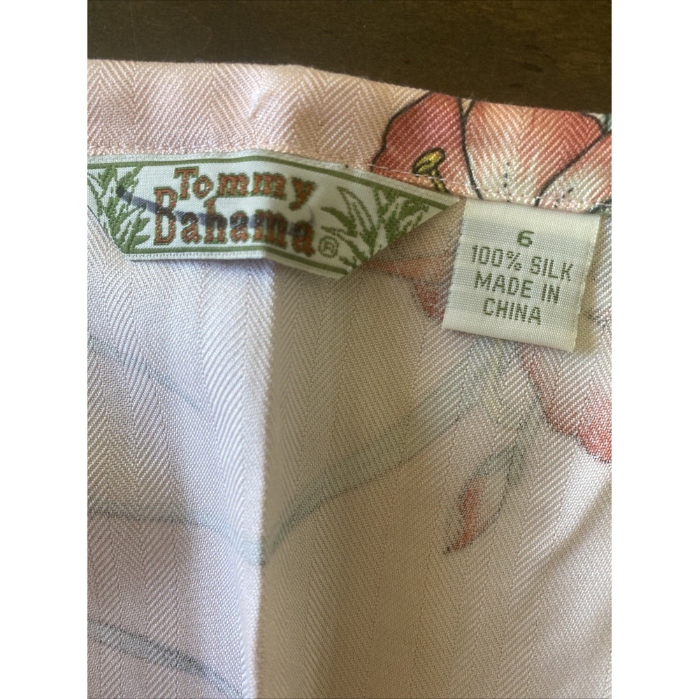 Tommy Bahama Womens 6 100% Silk Pink Maxi Skirt Vintage - Picture 6 of 6